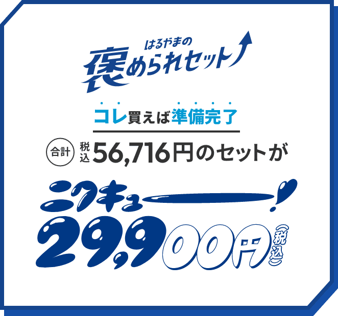 コレ買えば準備完了 29,900円(税込) ニクキュー！