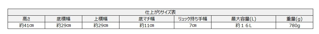 サイズチャート
