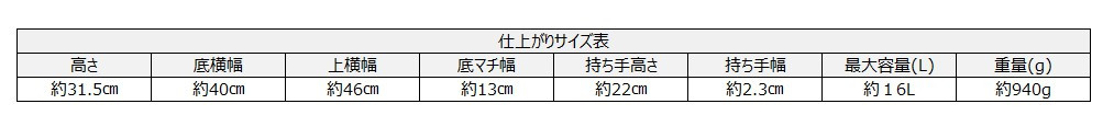 サイズチャート
