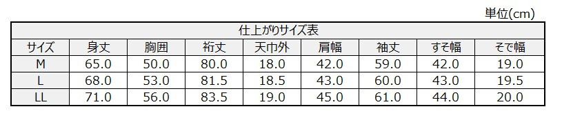 サイズチャート