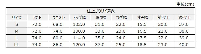 サイズチャート