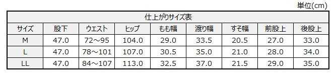 サイズチャート