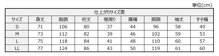 サイズチャート