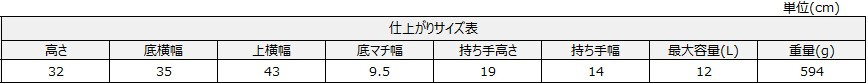 サイズチャート