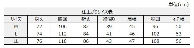 サイズチャート