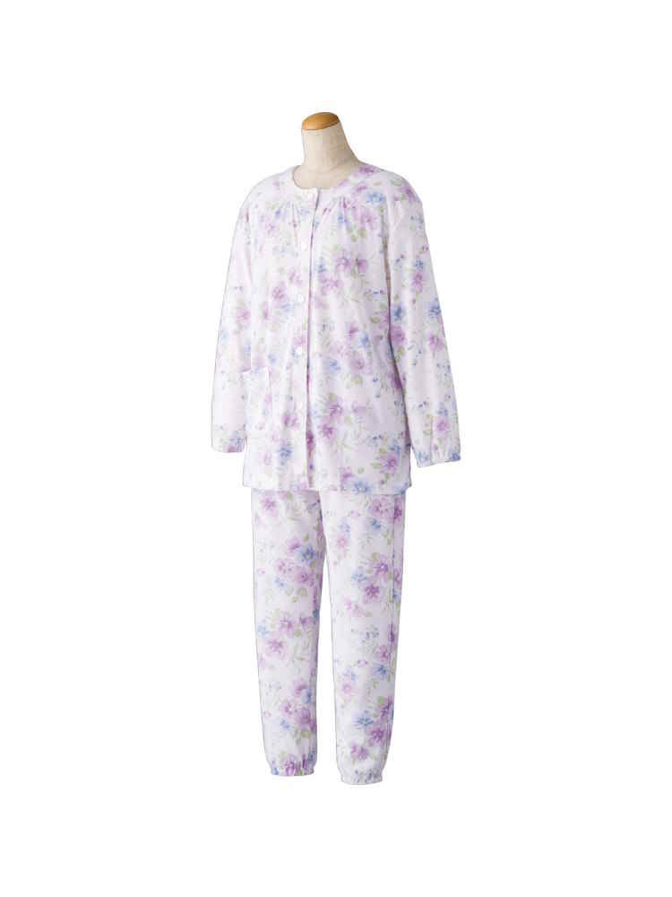 【前開き】【着脱しやすい】ワンタッチパジャマ３／婦人用／レディース／ワンタッチテープ／シニア／高齢者／介護／入院【CF】