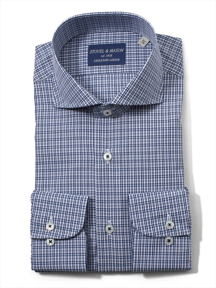 【綿100％】長袖ワイシャツカッタウェイ形態安定S＆MBLUELABEL通年