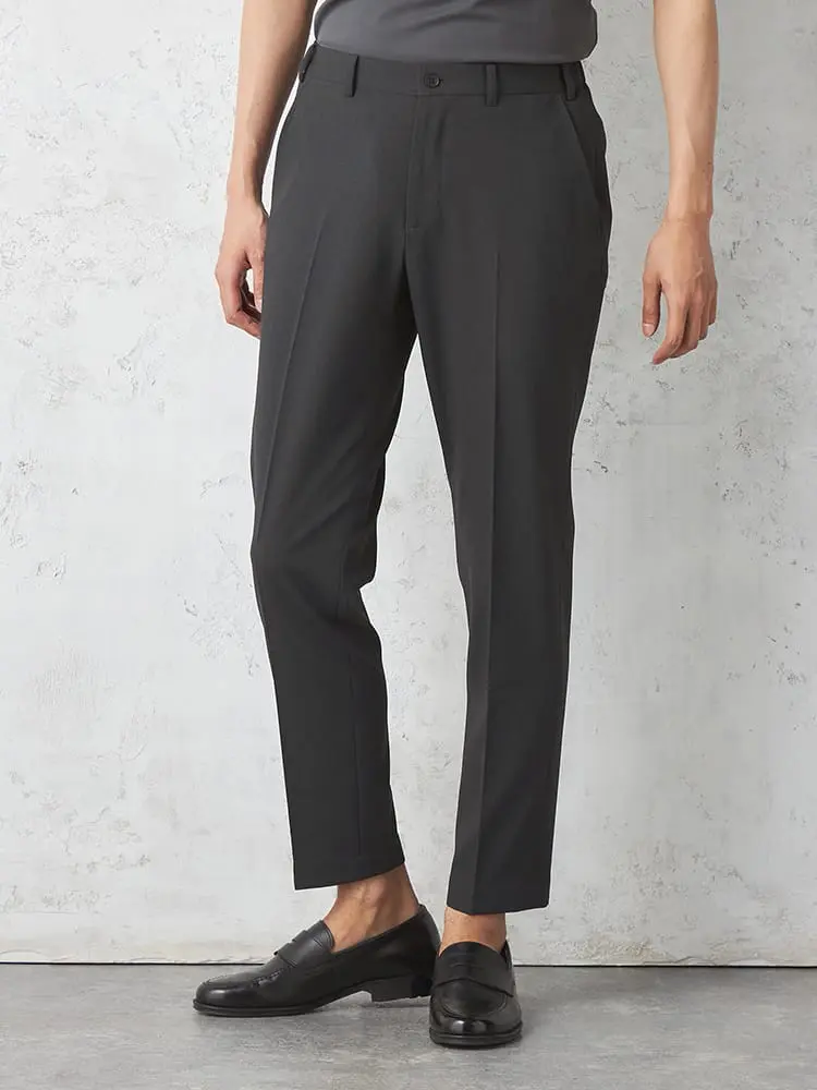 【TOKYORUN】セットアップブレスエフェクトパンツノータックストレッチウォッシャブル通気通年