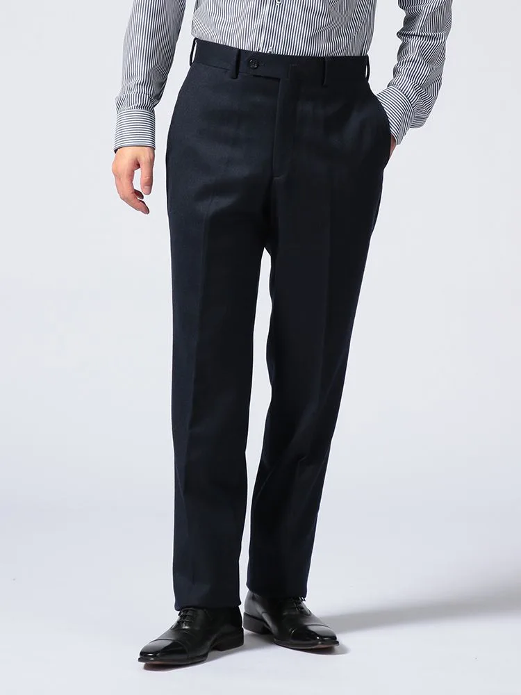 【ノータック】パンツウールフランネルスラックスストーベルアンドメイソン秋冬