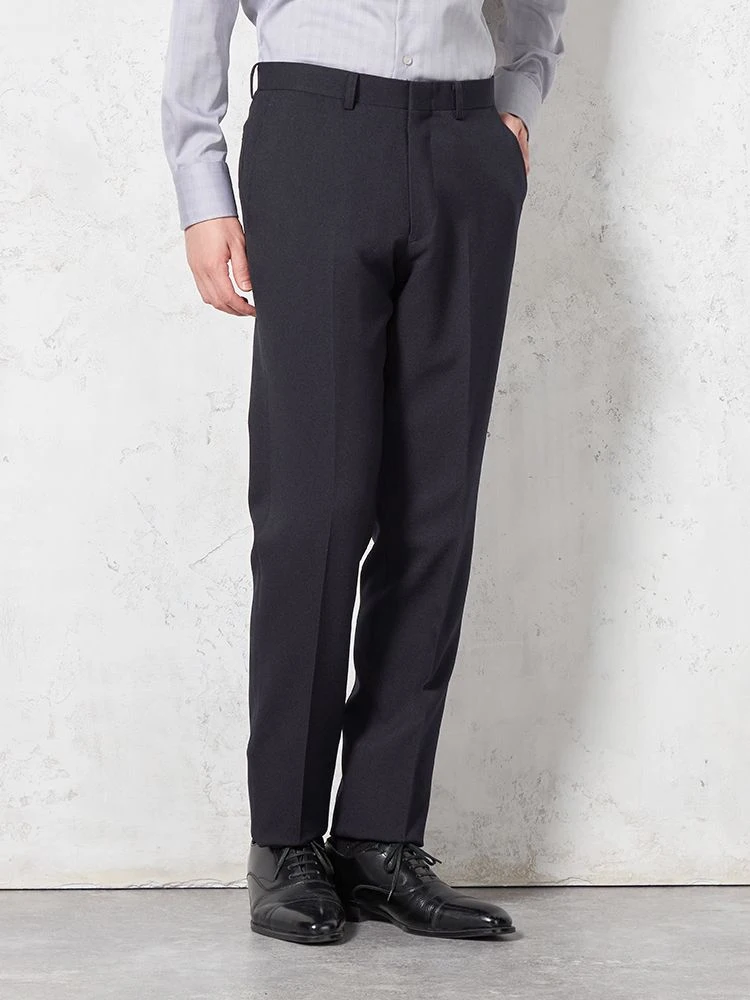 【ウォッシャブル】パンツノータックウールライクスラックス無地フュージョンクラブ秋冬