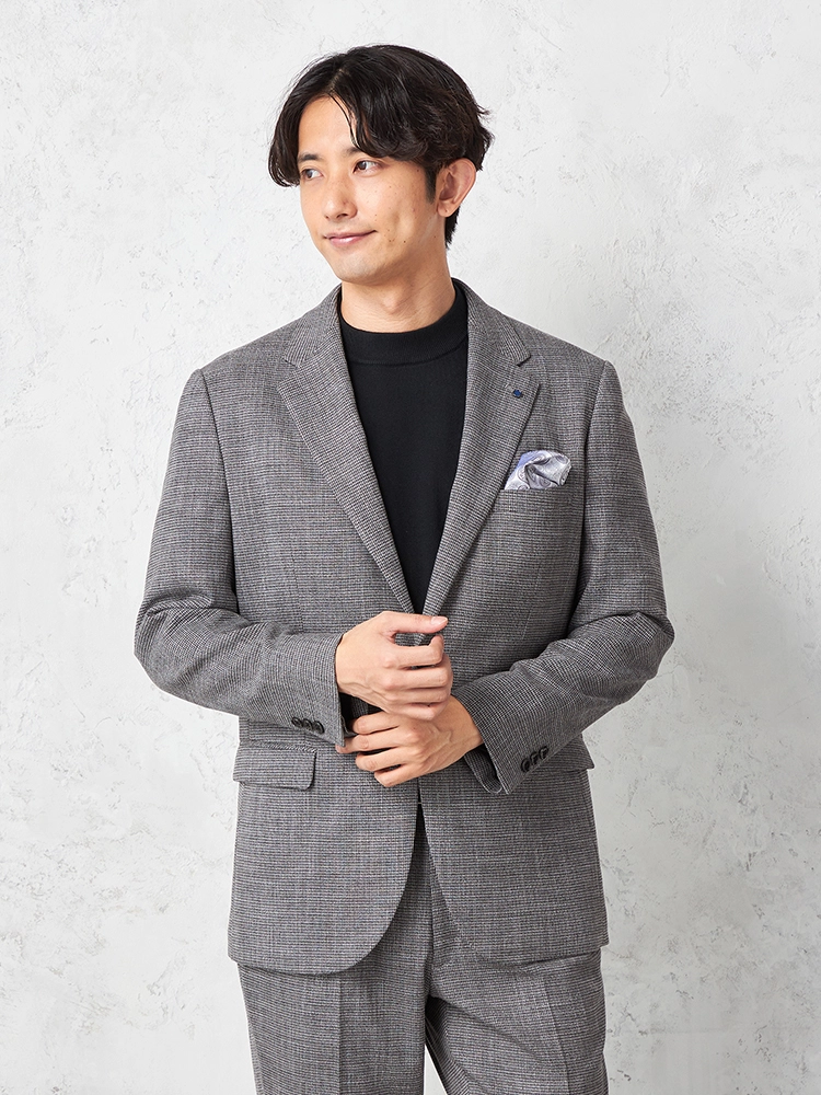 【ＫＡＴＨＡＲＩＮＥＥＨＡＭＮＥＴＴ】セットアップキャリーマンジャケット千鳥格子ストレッチウォッシャブル秋冬