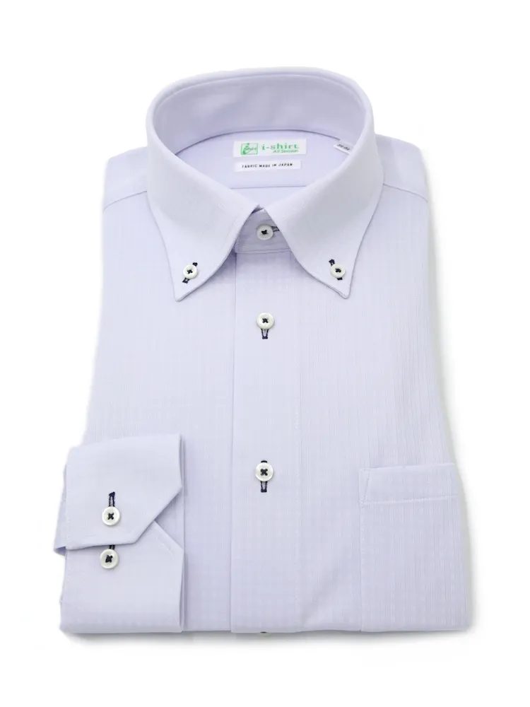 【ECOi-shirt】完全ノーアイロン長袖ボタンダウンエコセンサーブロックチェックワイシャツ通年