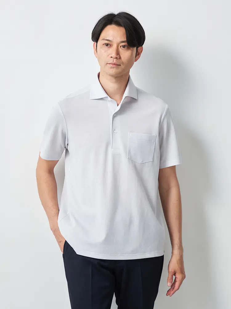【アイシャツ】アイポロバイオセンサークールカジュアルインナー形態安定ストレッチ吸汗速乾抗菌加工春夏