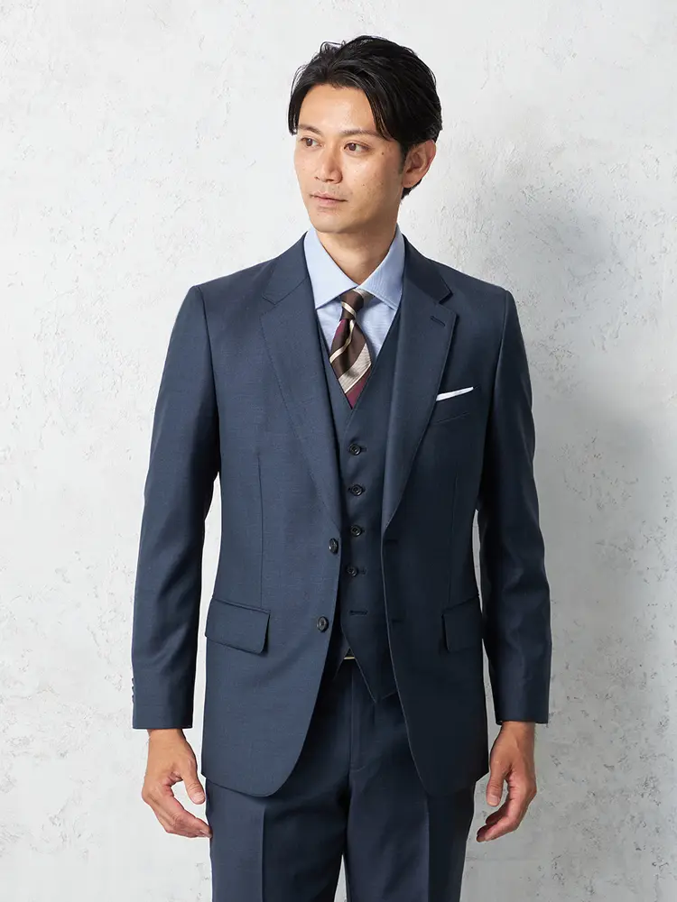 【リッケンバッカーホワイト】ＲＥＤＡスーツ2つボタン無地ノータック秋冬