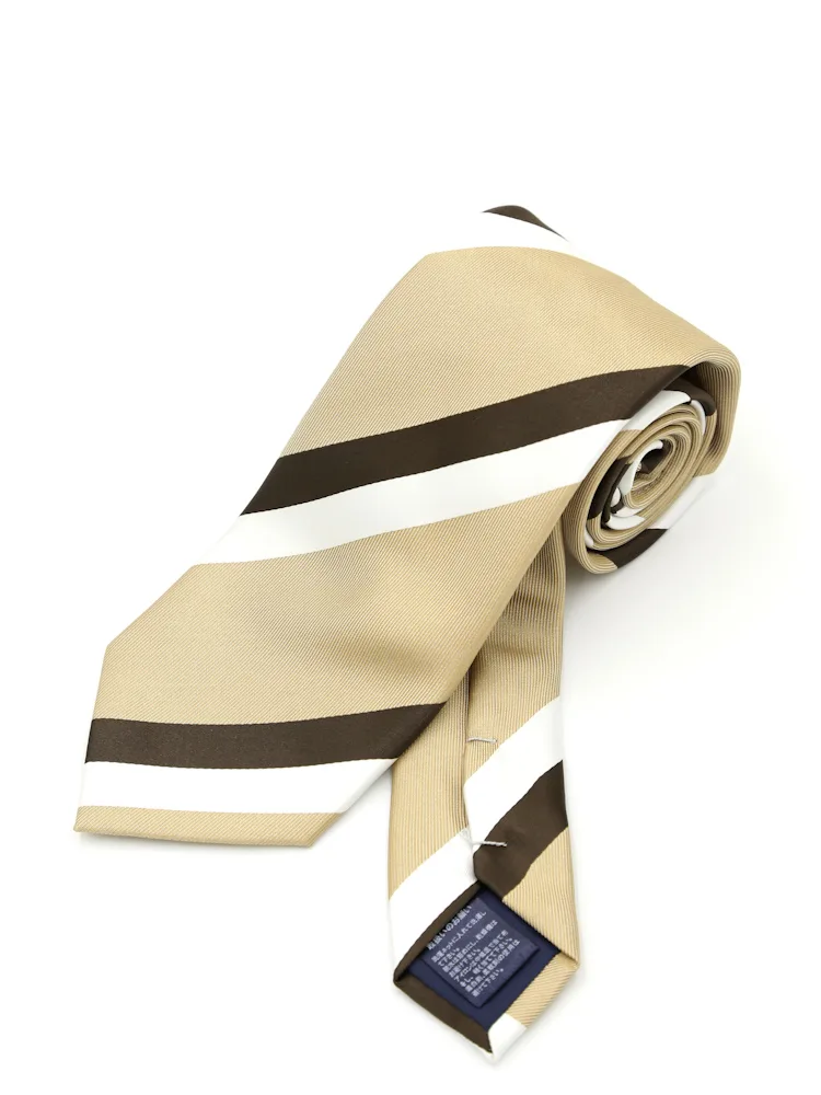 【ウォッシャブル】エコペットネクタイレギュラー再生繊維使用ストライプハントレークラブ通年