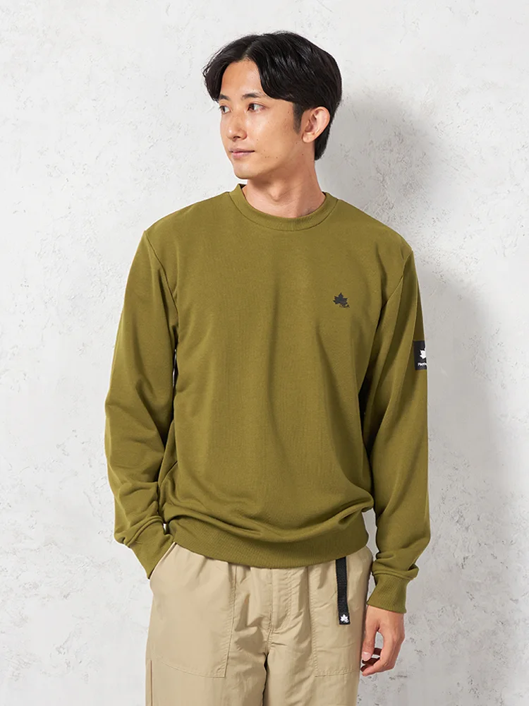 【LOGOS-ロゴス-】裏毛トレーナー吸汗速乾カジュアルインナー無地秋冬