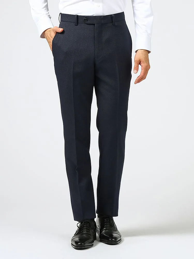 【ストレッチ】パンツノータックグレーグレンチェックTRANSCONTINENTS秋冬