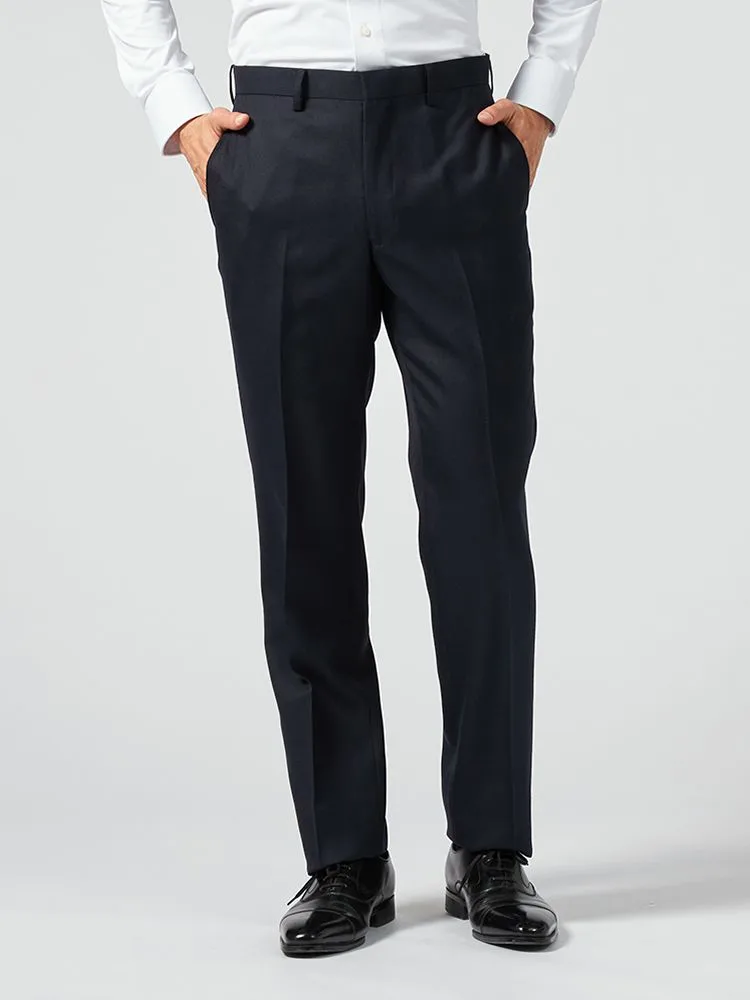 【ウォッシャブル】パンツノータックスラックス無地リッケンバッカー秋冬