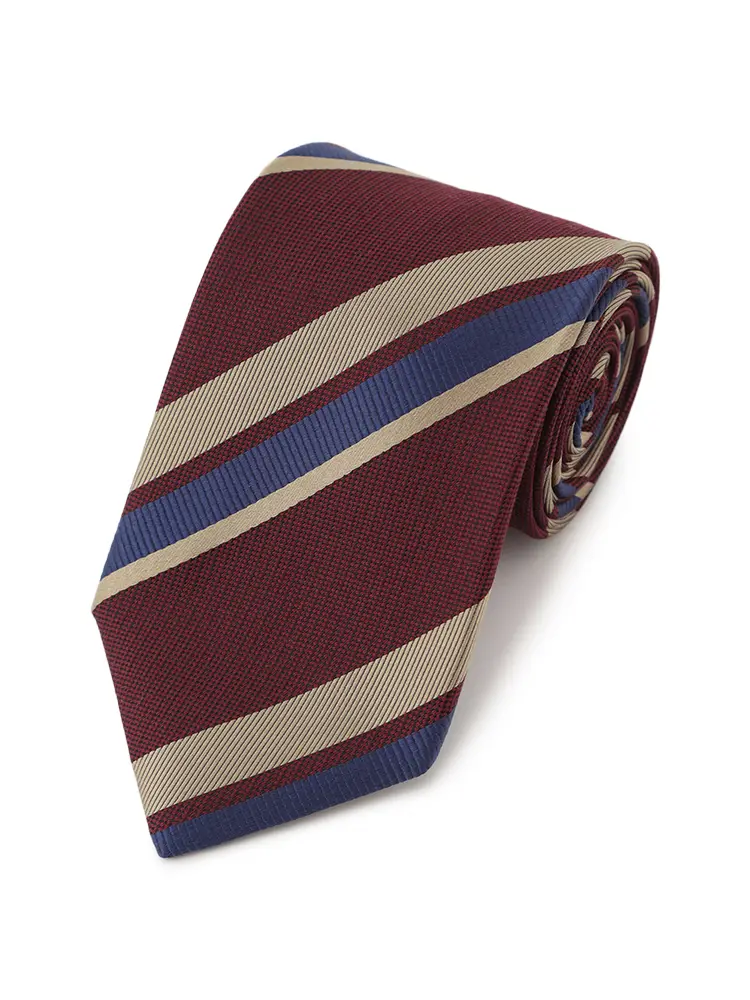 【ストーベル＆メイソン】日本製ネクタイストライプ秋冬