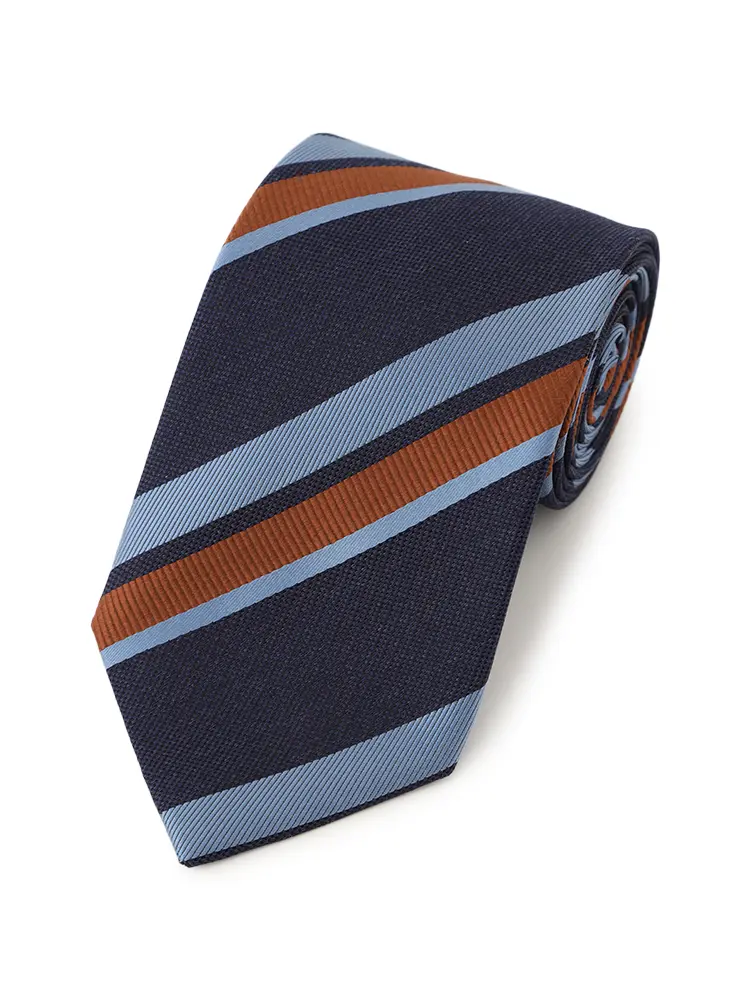 【ストーベル＆メイソン】日本製ネクタイストライプ秋冬