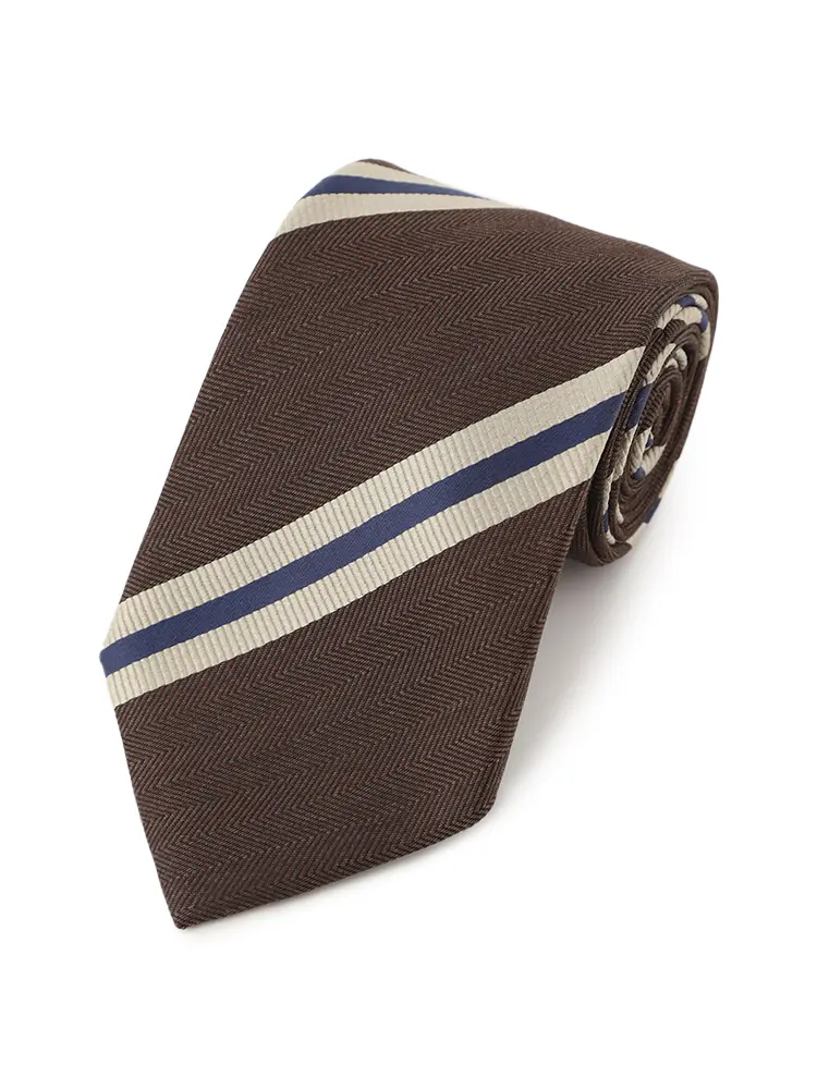 【ストーベル＆メイソン】日本製ネクタイストライプ秋冬