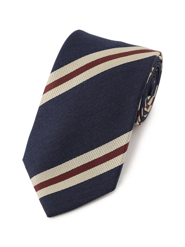 【ストーベル＆メイソン】日本製ネクタイストライプ秋冬