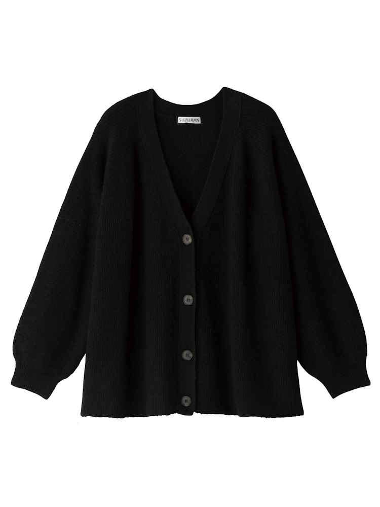 【前開き】【ゆったり】やわらかラグラン袖カーディガン／婦人用／レディース／シニア／高齢者／秋冬／カーディガン／あったか【CF】