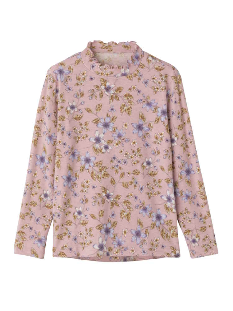 【日本製】【ゆったり】背中ゆったり着心地あったかＴシャツ３／婦人用／レディース／高齢者／シニア／秋冬／後ろ長め／名前記入欄付／お出かけ／ギフト／プレゼント【CF】